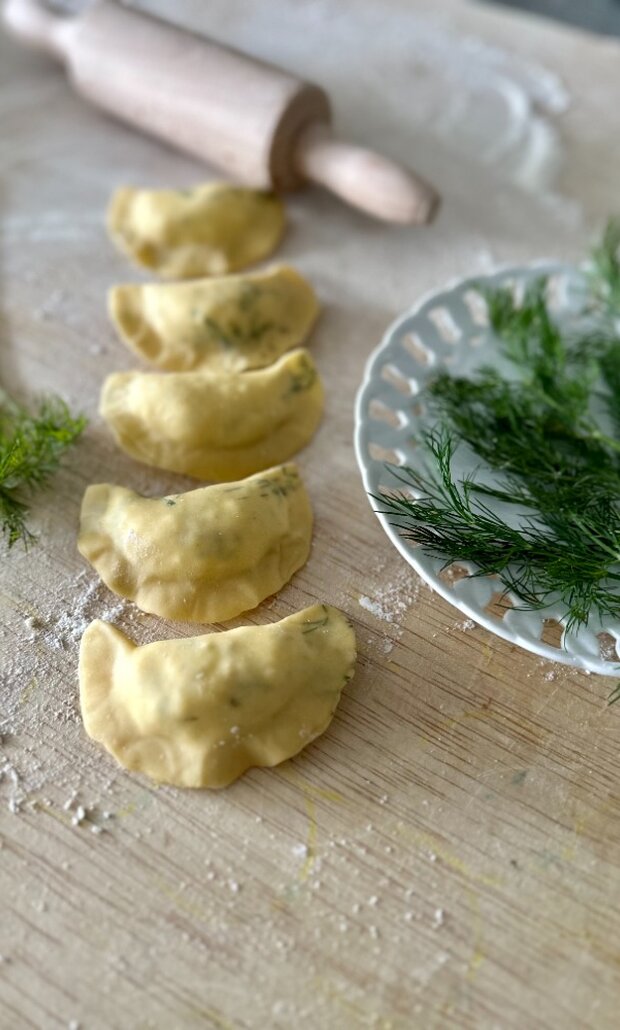 Творог с укропом