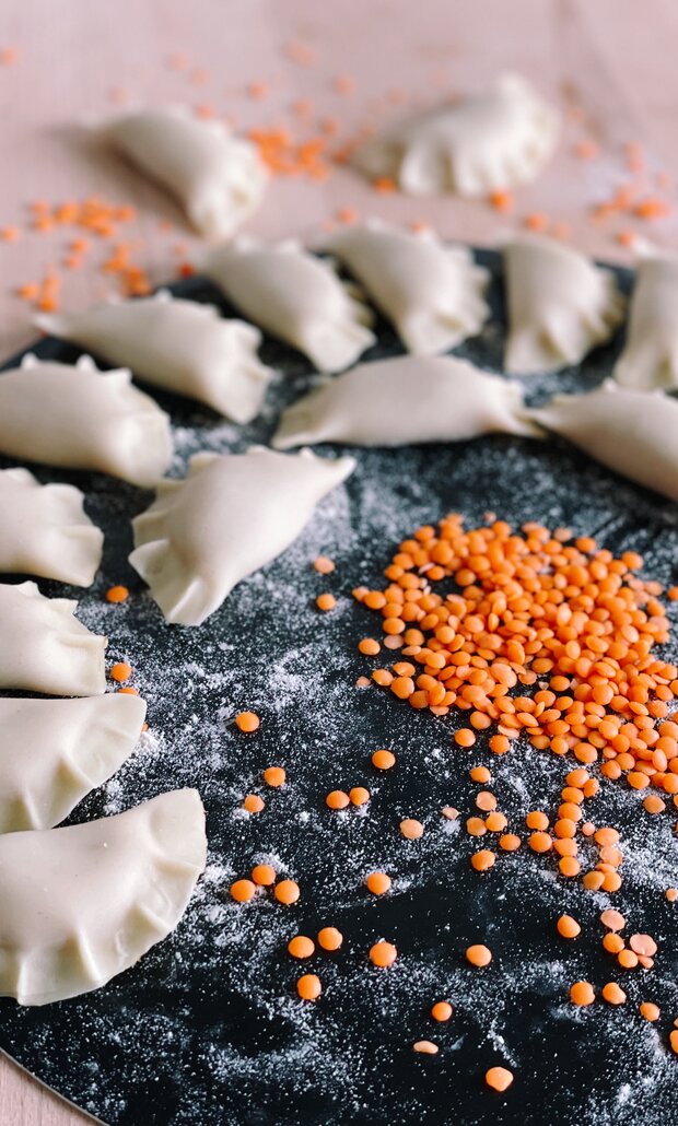 С красной чечевицей